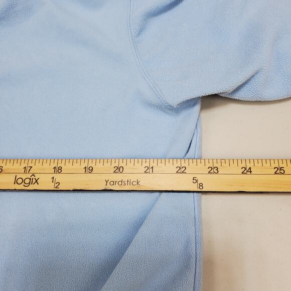 Cabelas Sweatshirt Womens XL Regular Blue 1/4 Zip Long Sleeve 100% Polyester Top - Picture 3 of 11